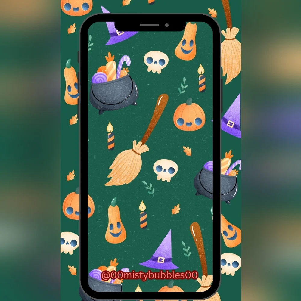 HalloweenPhone Digital Wallpaper / poster only 4$